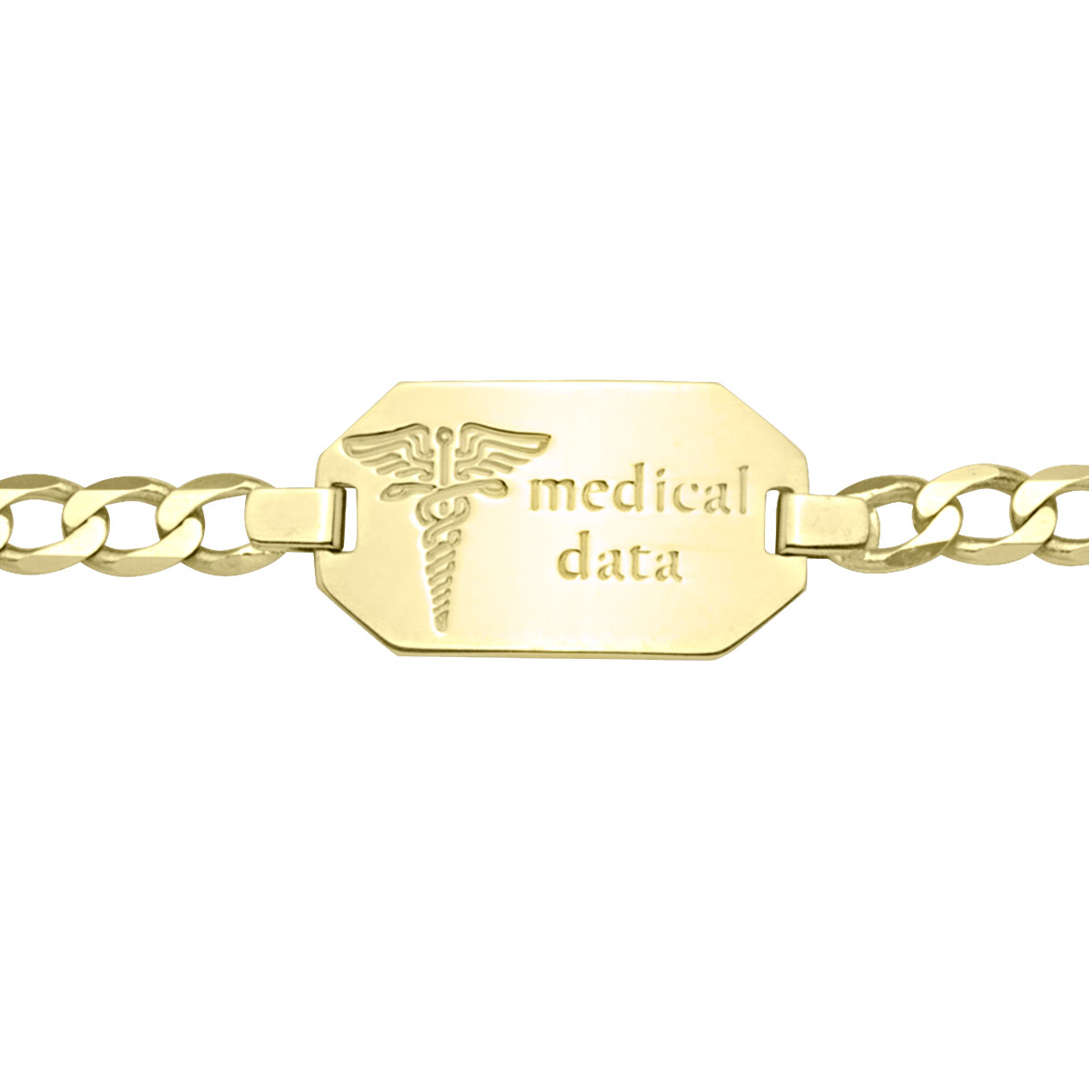 Medic Data Bracelet W/Plate - 10K - 10k - 8