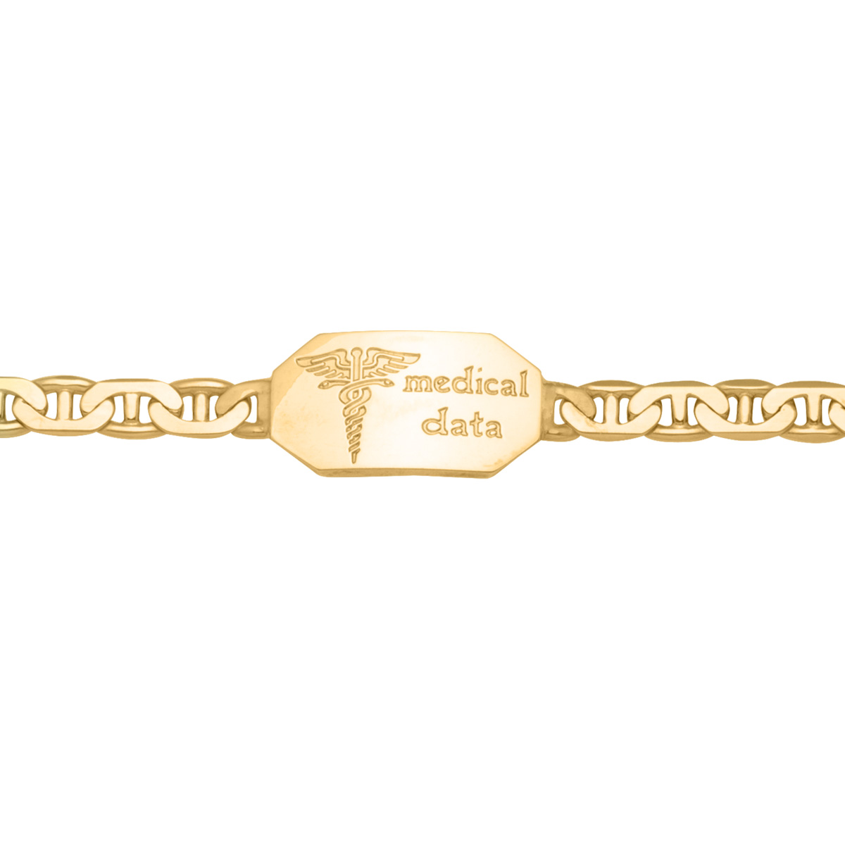 Yelllow Gold Medical Data Plate - 10k - 8"