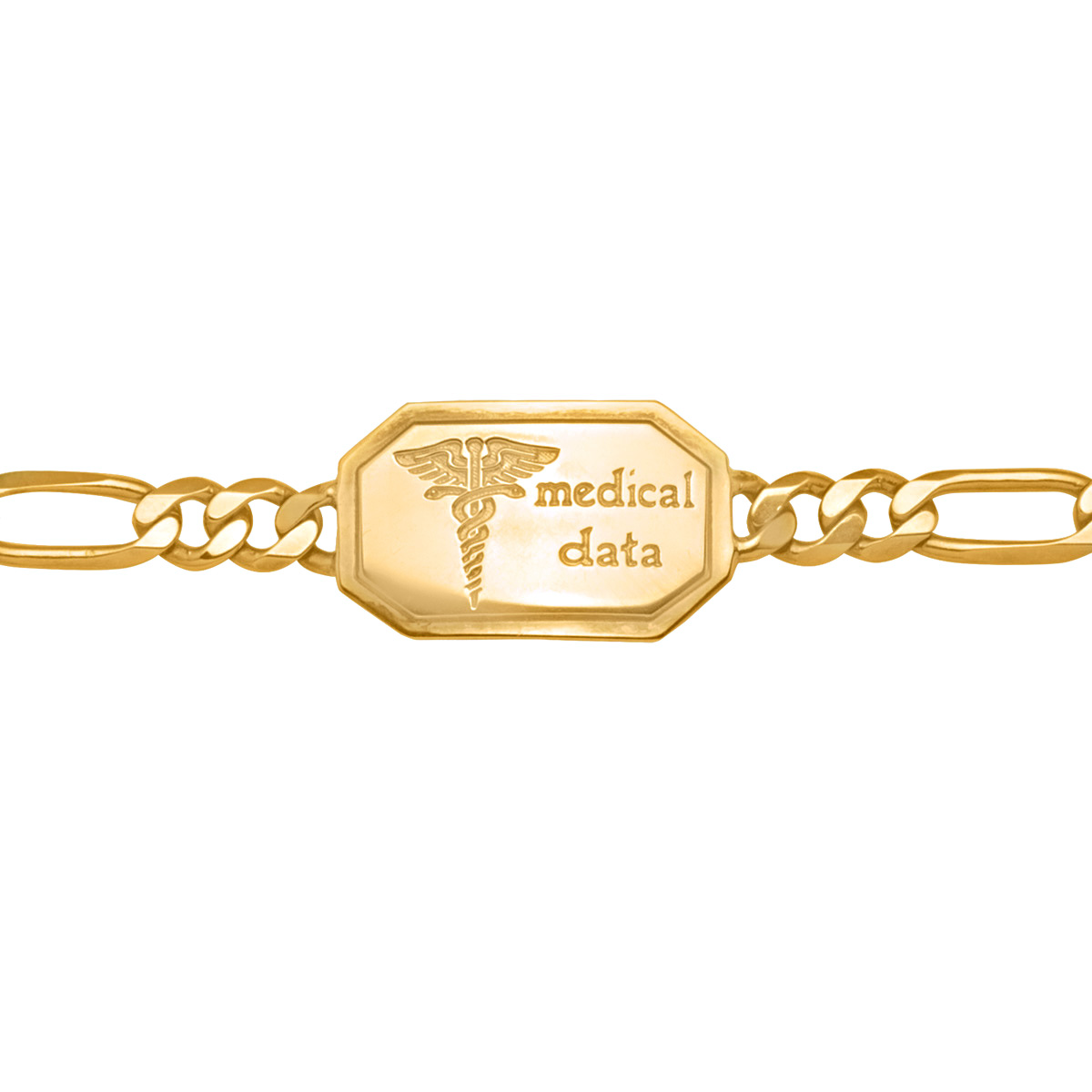 Yellow Gold Medical Data Bracelet - 10K