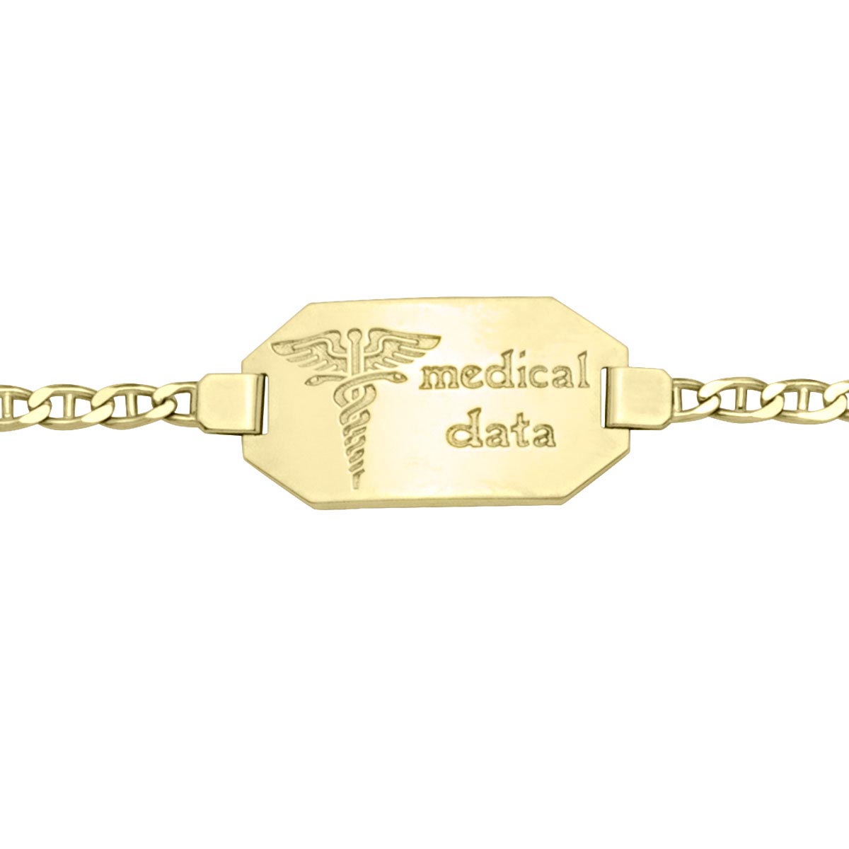 Medic Data Bracelet W/Plate - 10K - 10k - 7.5