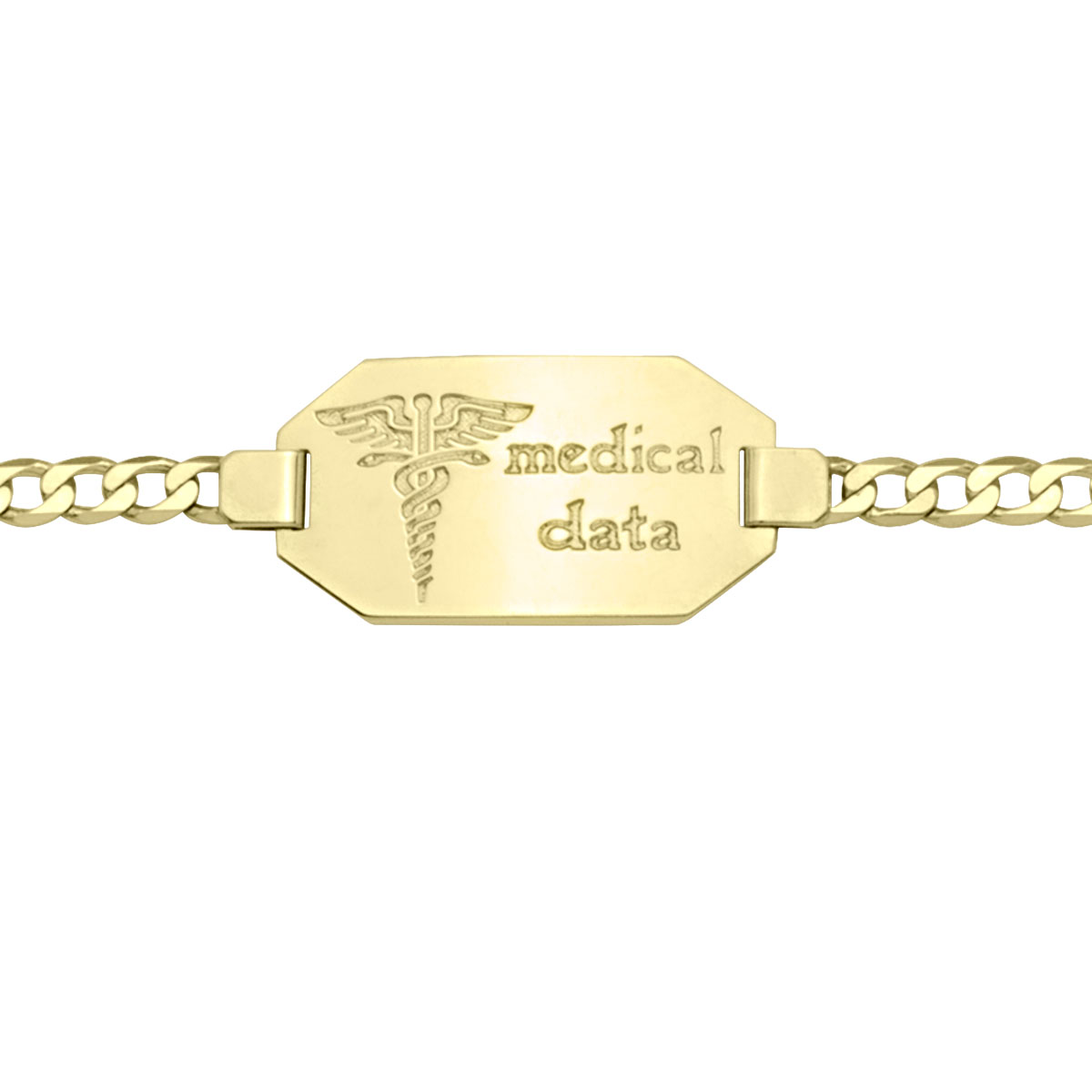 Medic Data Bracelet W/Plate - 10K - 10k - 7.5