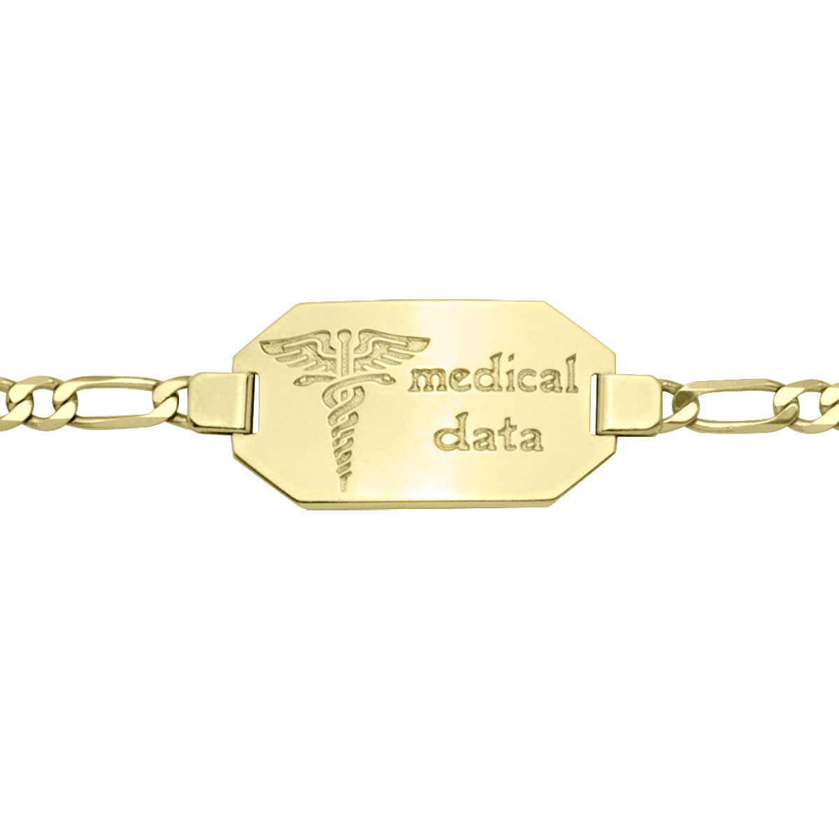 Medic Data Bracelet W/Plate - 10K - 10k - 7.5