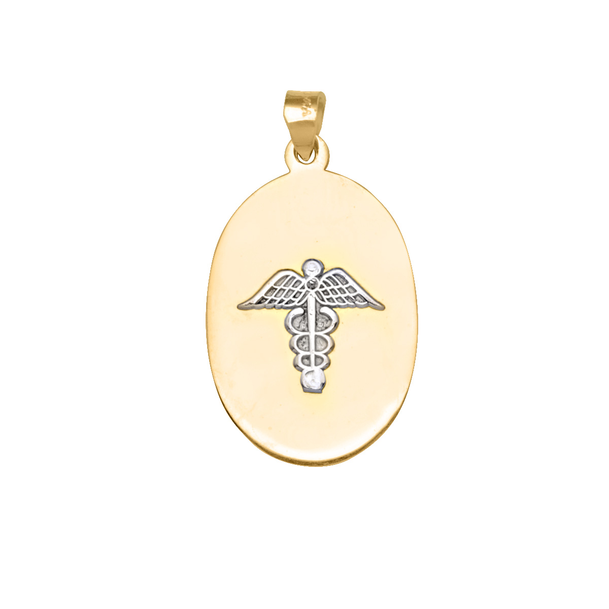 Two Tone Medical Data Pendant
