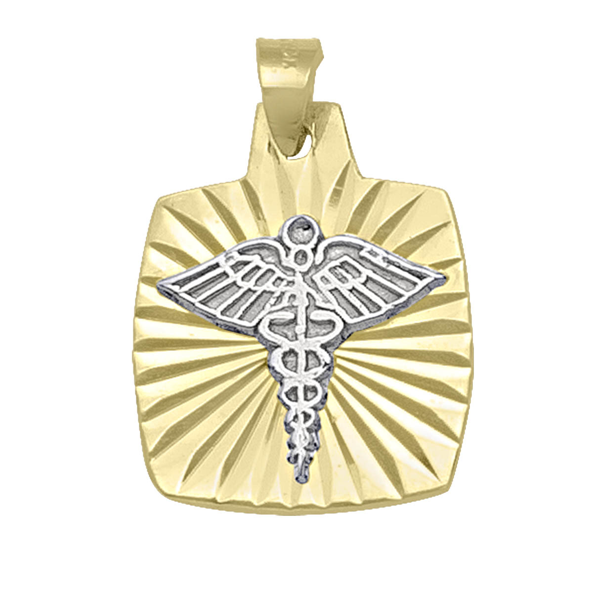Two Tone Medical Data Pendant