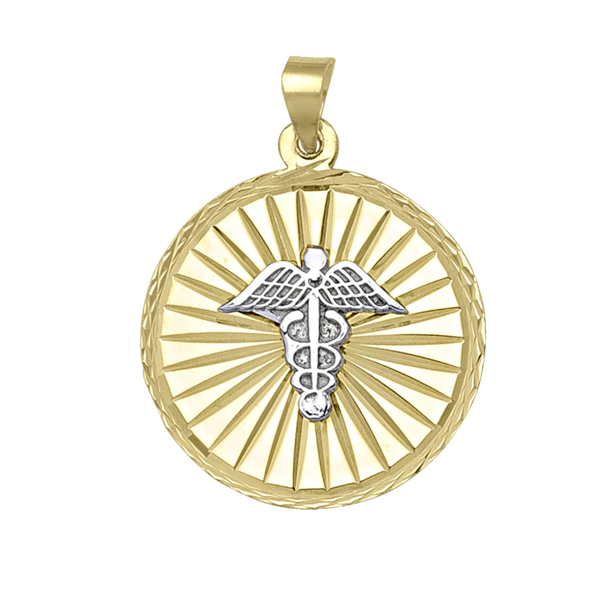 Two Tone Medical Data Pendant