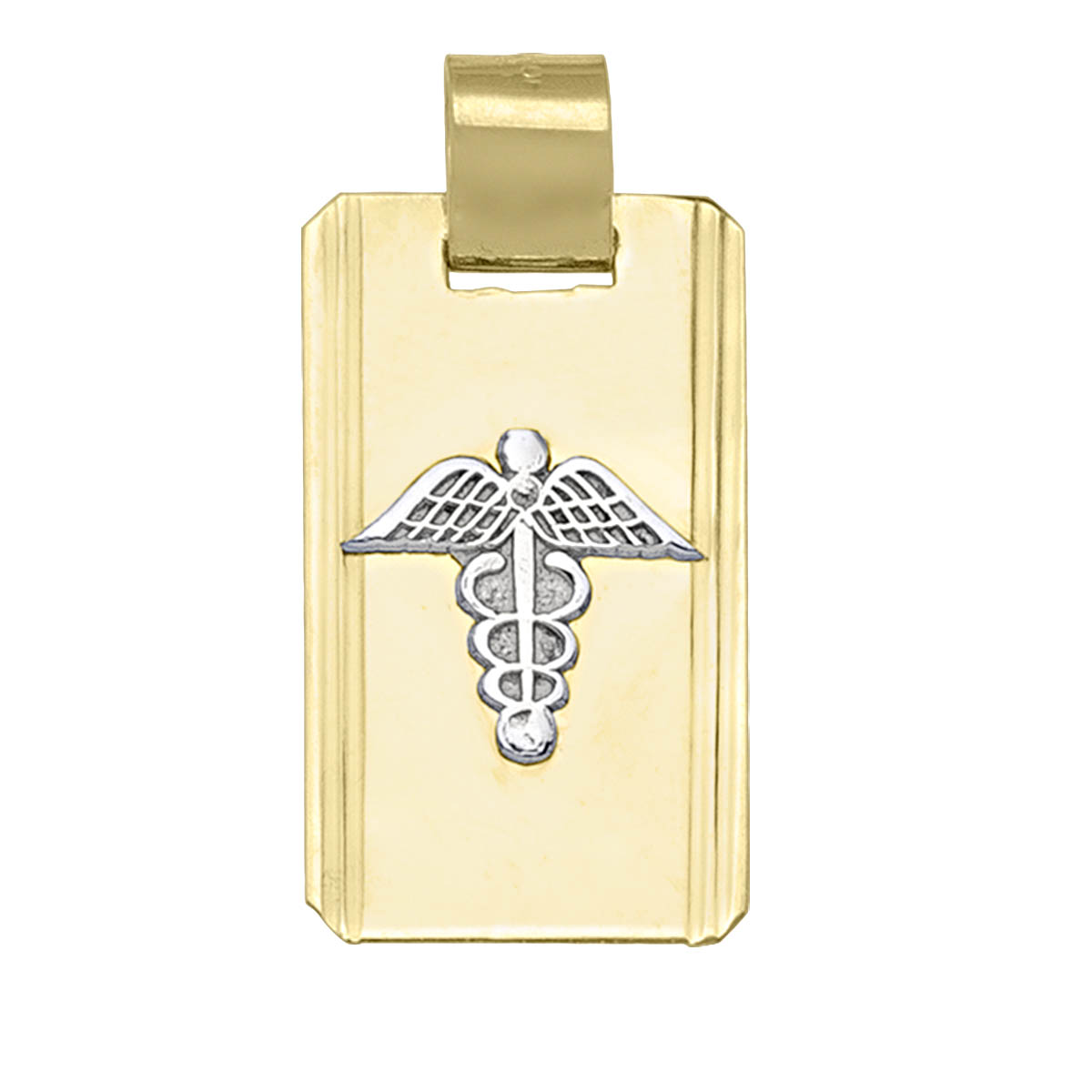 Two Tone Medical Data Pendant