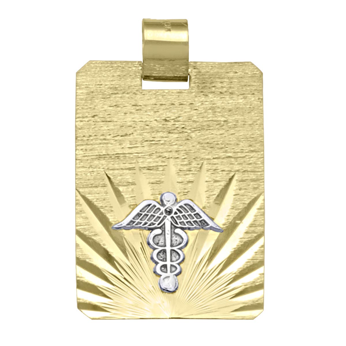 Two Tone Medical Data Pendant