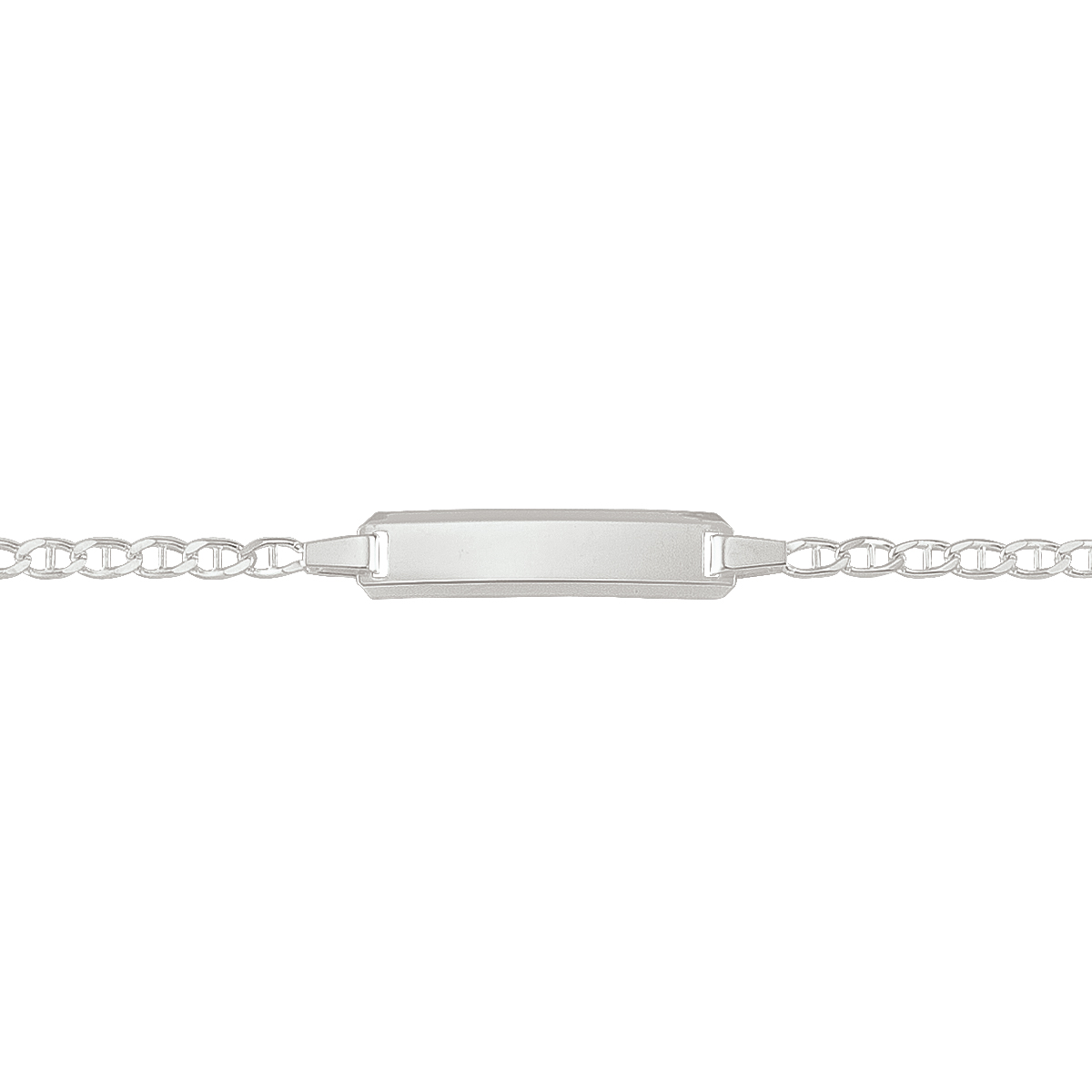 Sterling Silver I.D. Bracelet - SS - Silver - 7