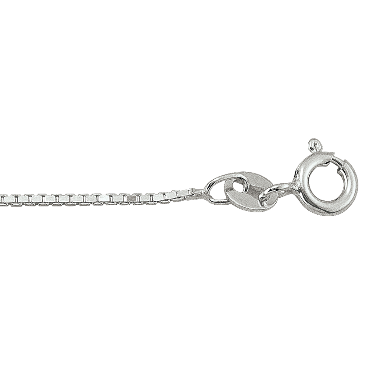 Silver Solid Box Link - SS - Silver - 30"