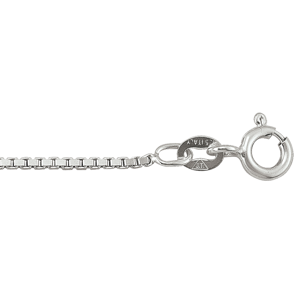 Silver Solid Box Link - SS - Silver - 22"