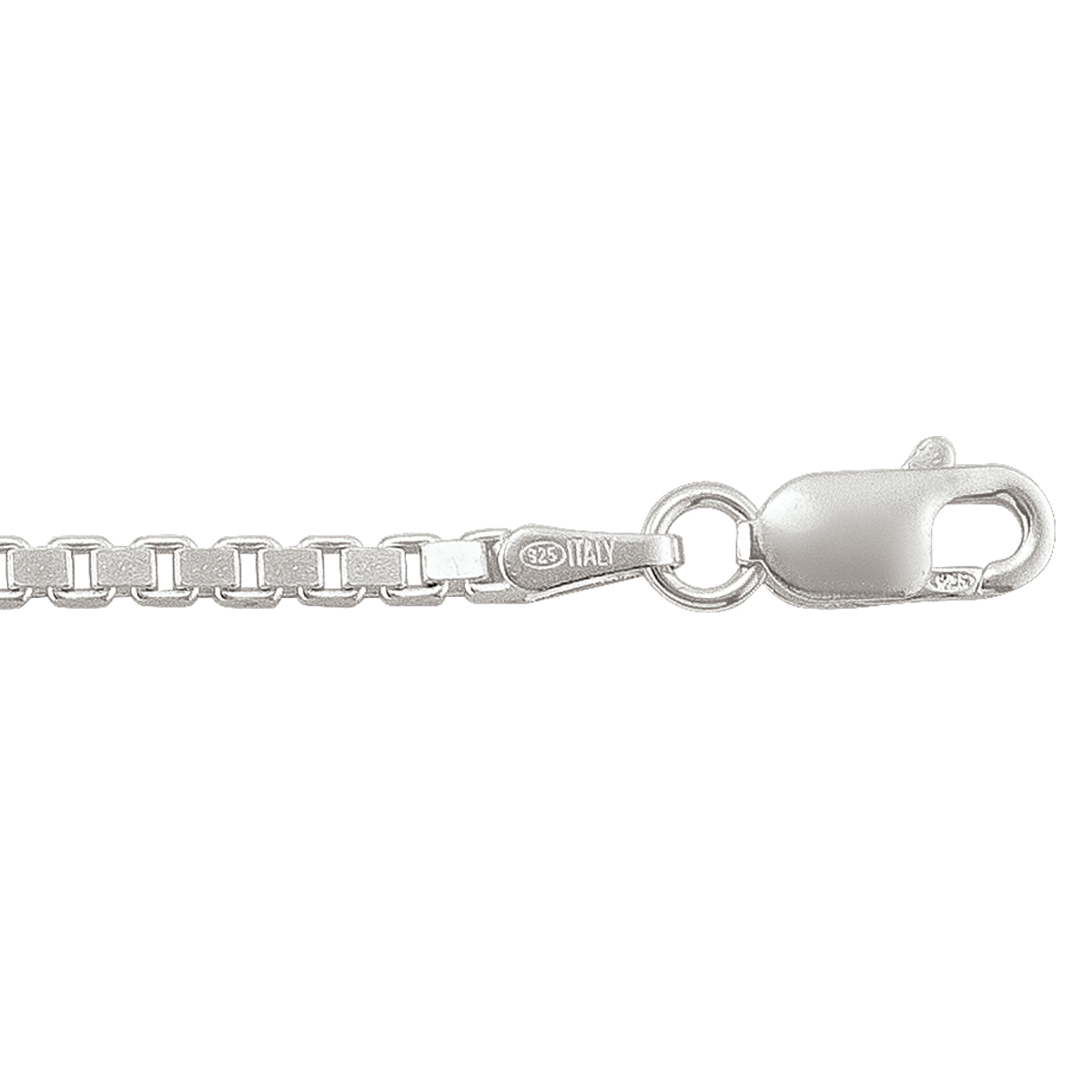 Silver Solid Box Link - SS - Silver - 20"