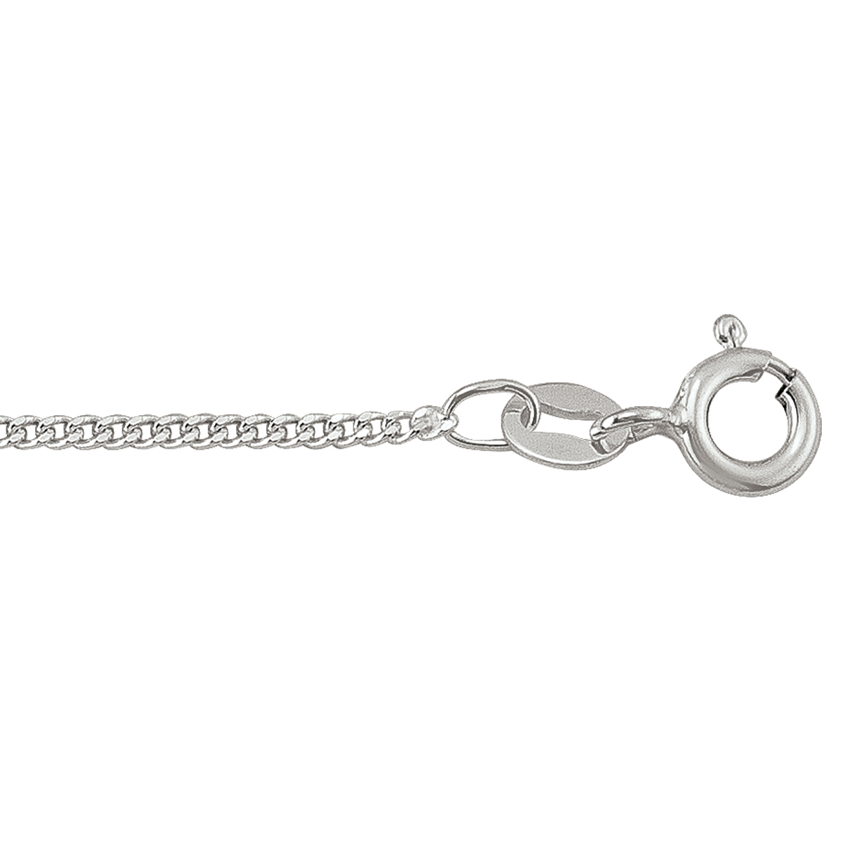 Silver Solid Curb Link - SS - Silver - 30"