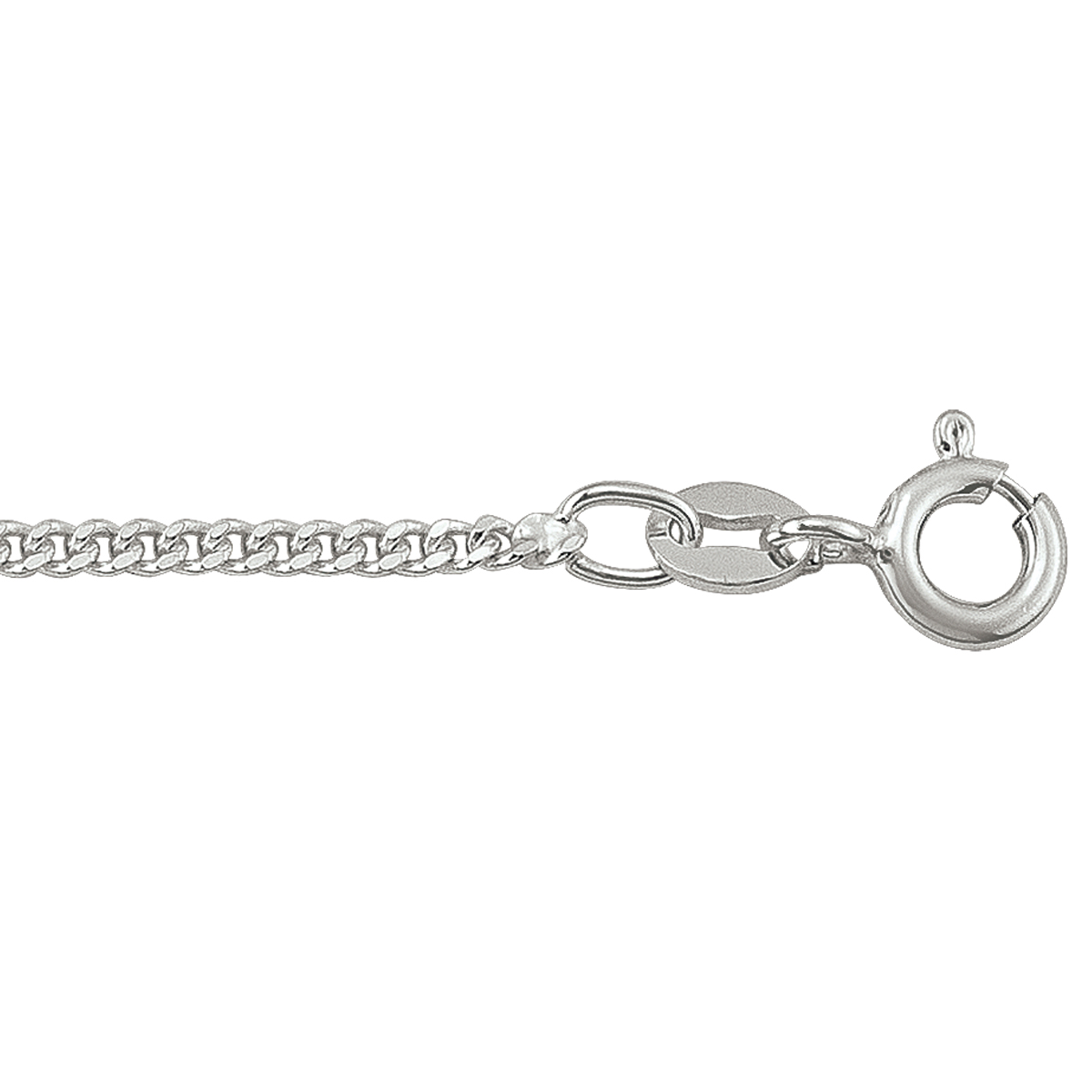 Silver Solid Curb Link - SS - Silver - 22"