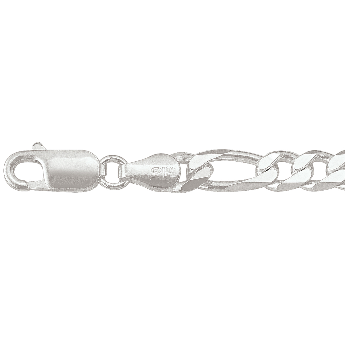 Silver Solid Figaro Link - SS - Silver - 20"