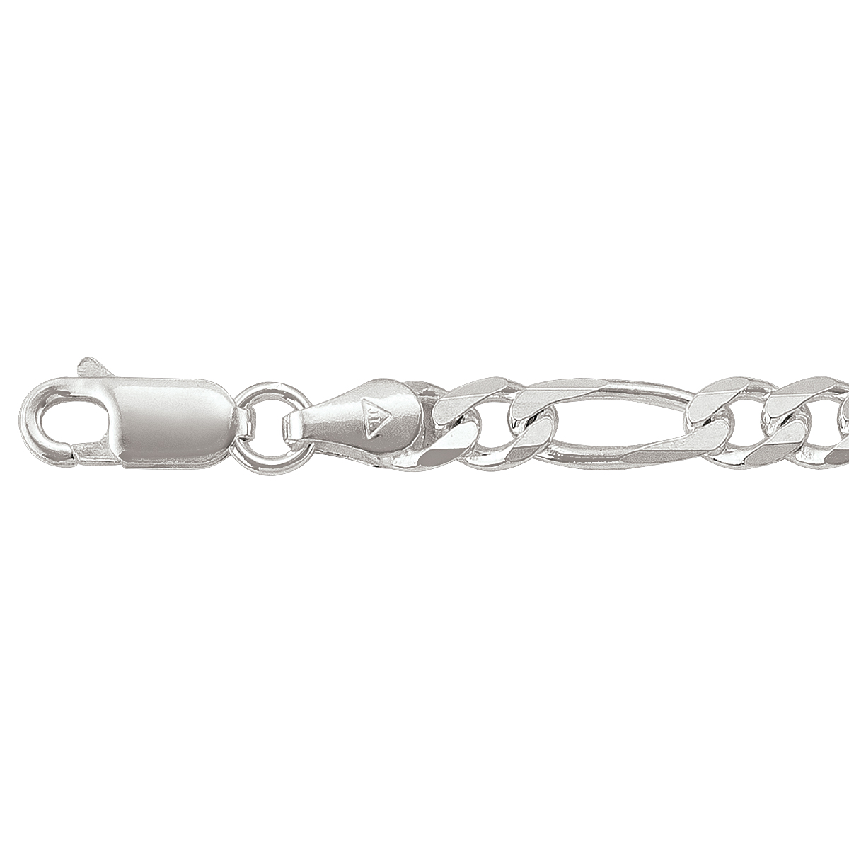 Silver Solid Figaro Link - SS - Silver - 22"
