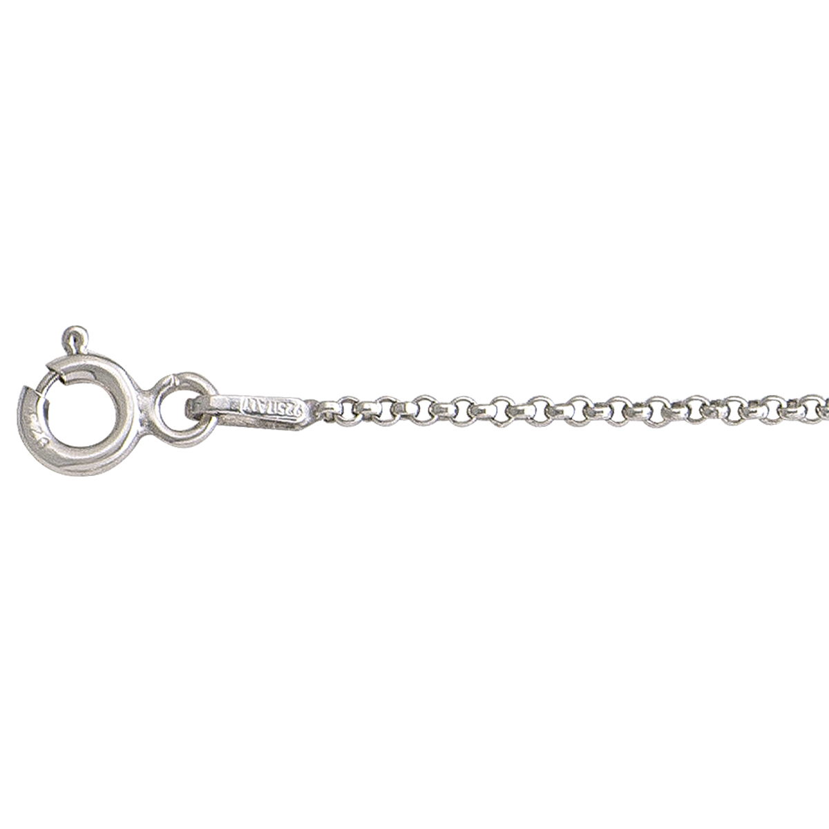 Silver Rhodium Hollow Rolo Link - SS - Silver - 28"