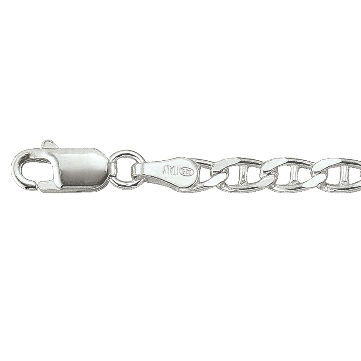 Silver Solid Flat Anchor Link - SS - Silver - 22"
