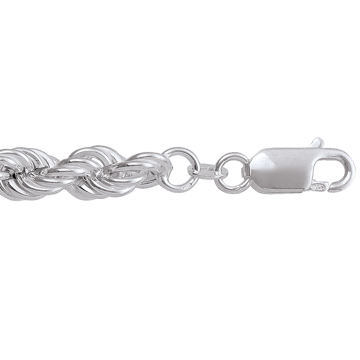 Silver Hollow Rope Link - SS - Silver - 22"