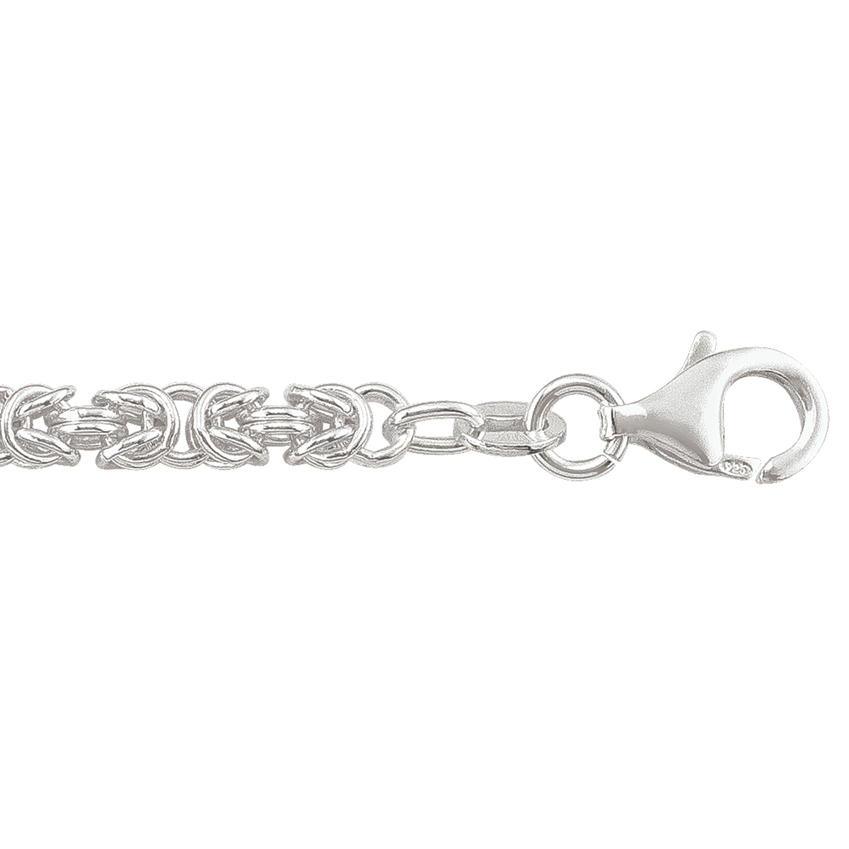 Silver Hollow Byzantine Link - SS - Silver - 18"