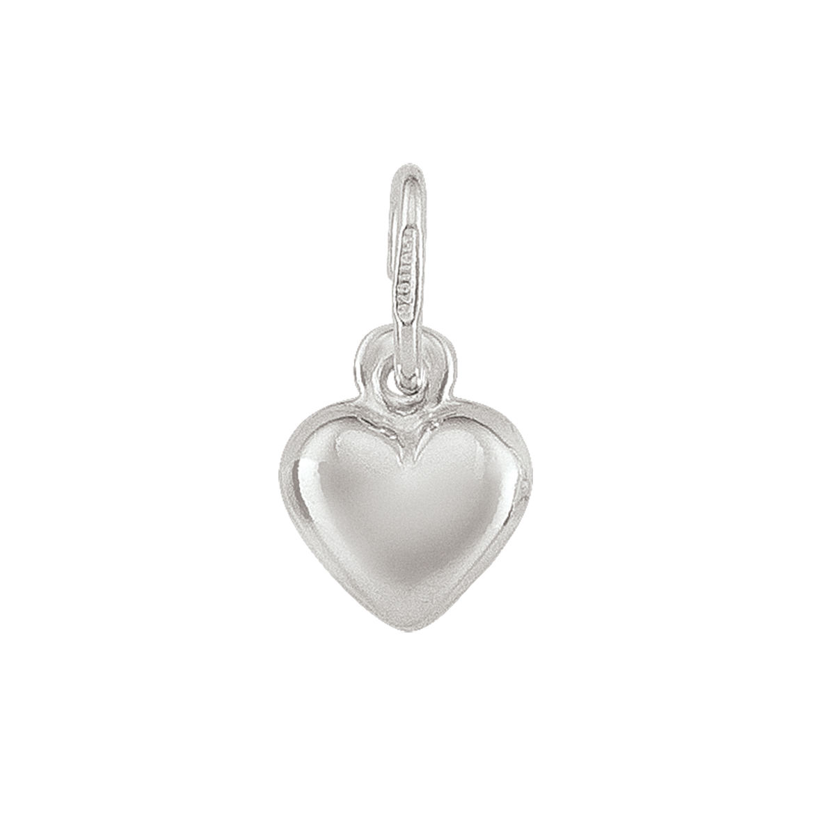 Sterling Silver Puffed Heart Charm