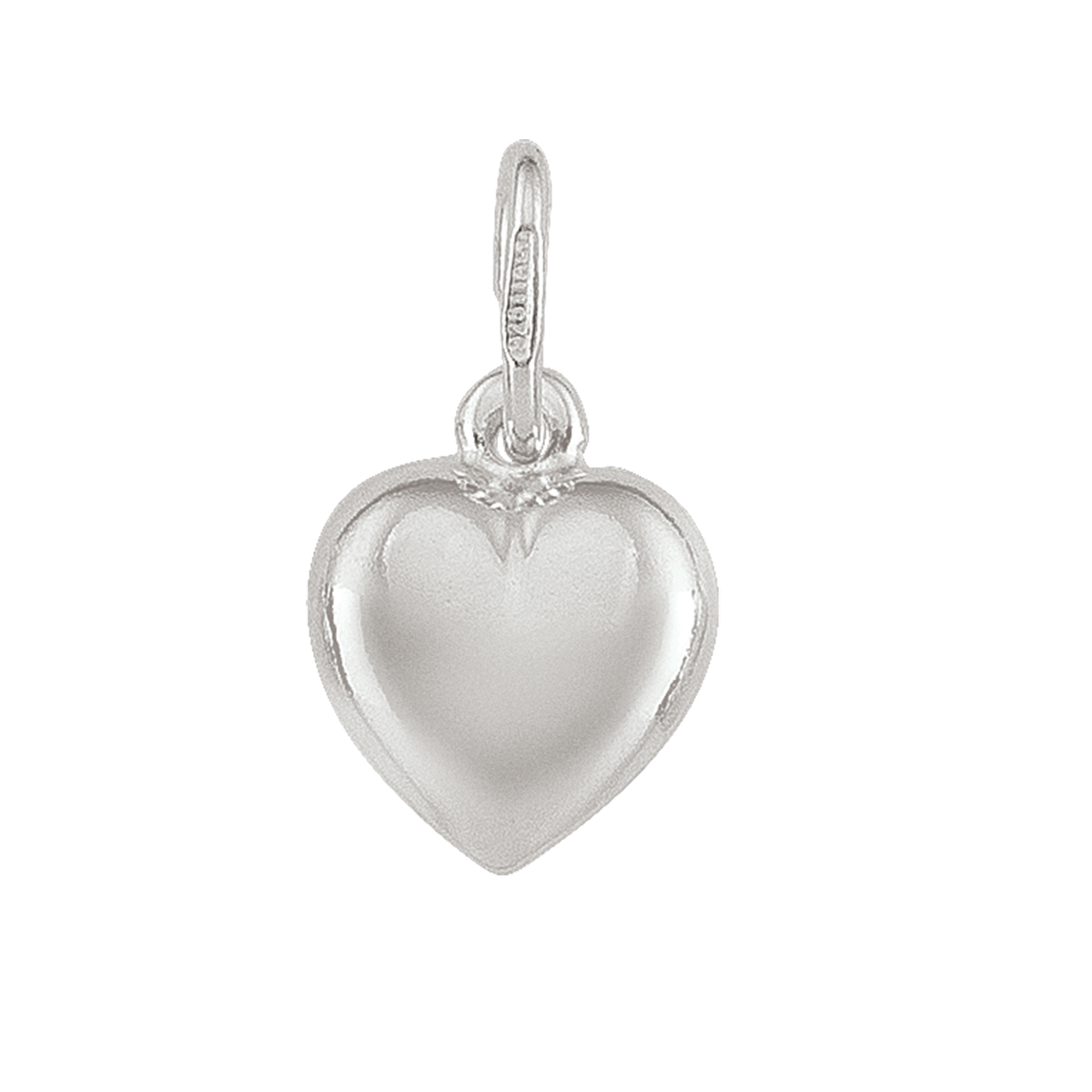 Sterling Silver Puffed Heart Charm