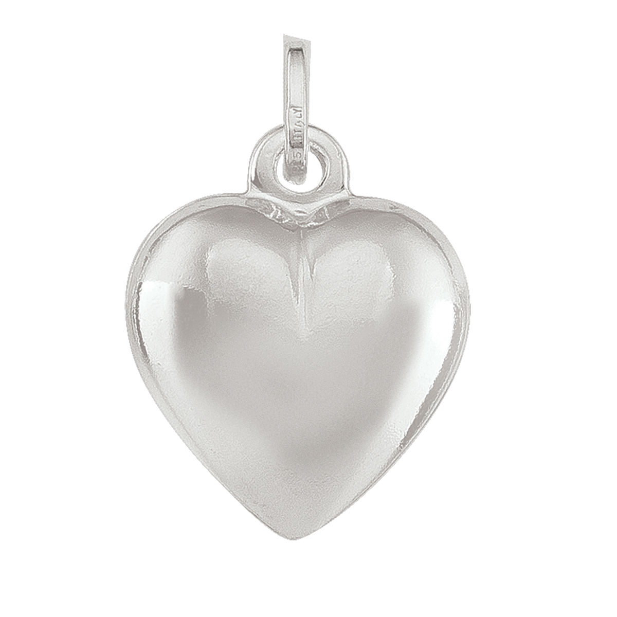 Sterling Silver Puffed Heart Charm