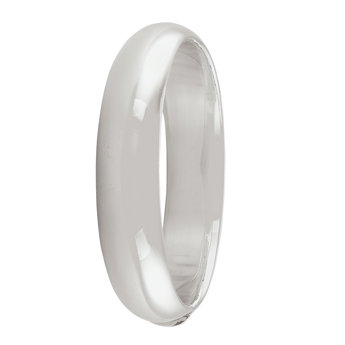 Sterling Silver Plain Domed Bangle