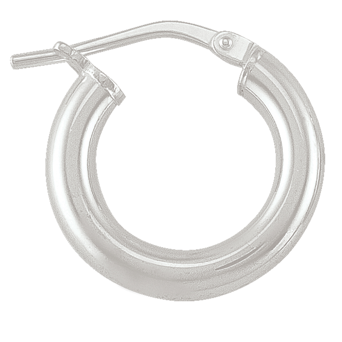 Sterling Silver High Polish Plain 3Mm Tube Hoop Earring