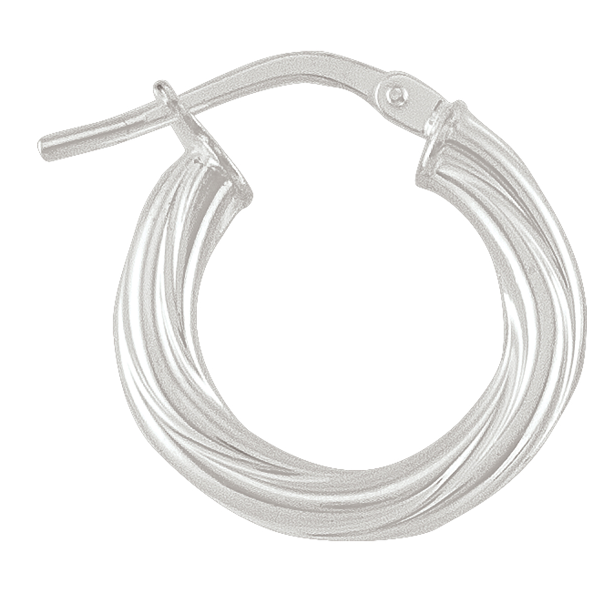 Sterling Silver Twisted Hoop Earring