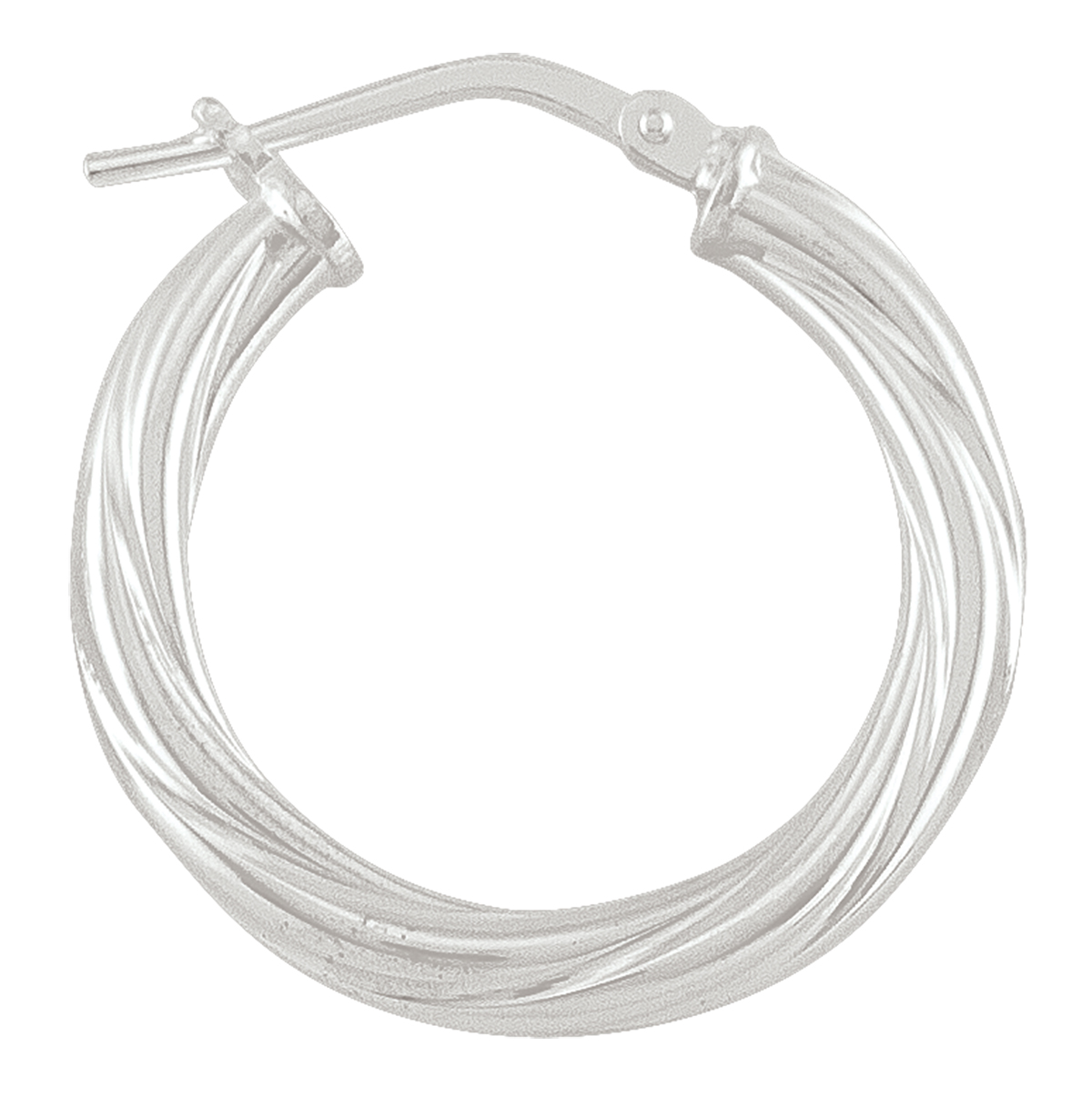 Sterling Silver Twisted Hoop Earring