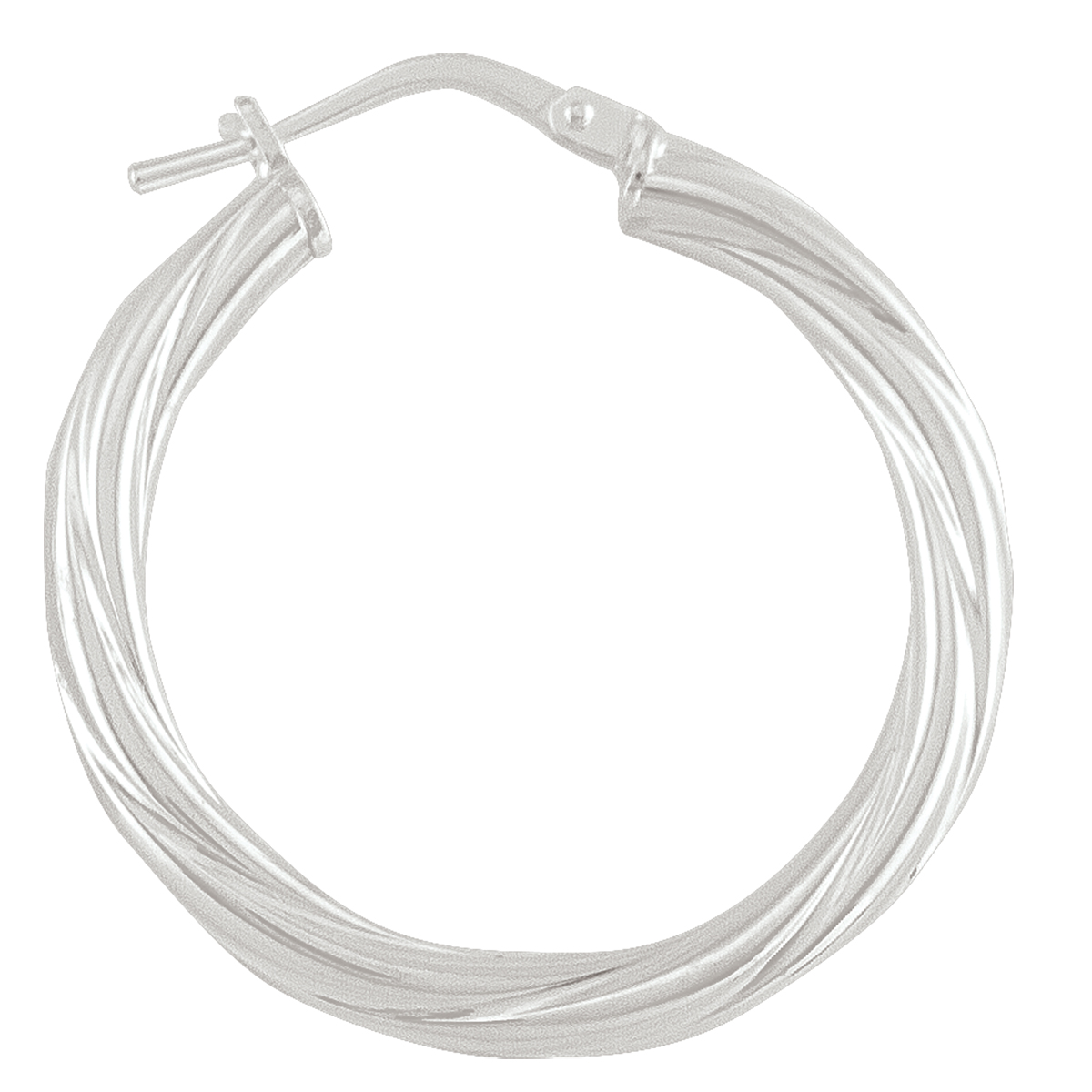 Sterling Silver Twisted Hoop Earring