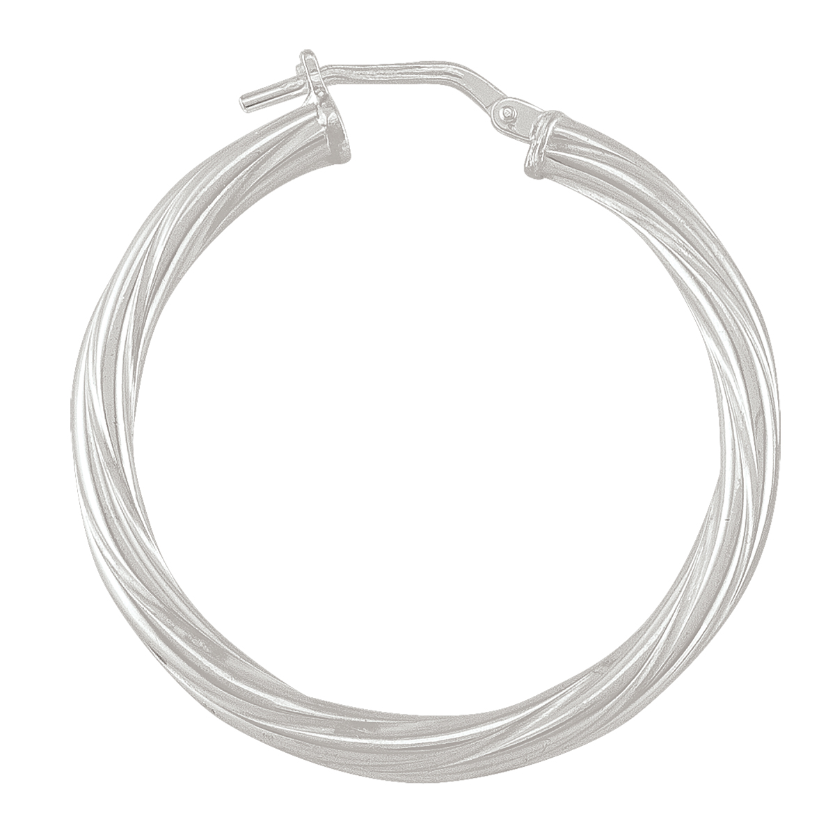 Sterling Silver Twisted Hoop Earring