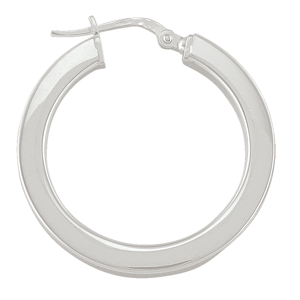 Sterling Silver Square Tubing Hoop Earring