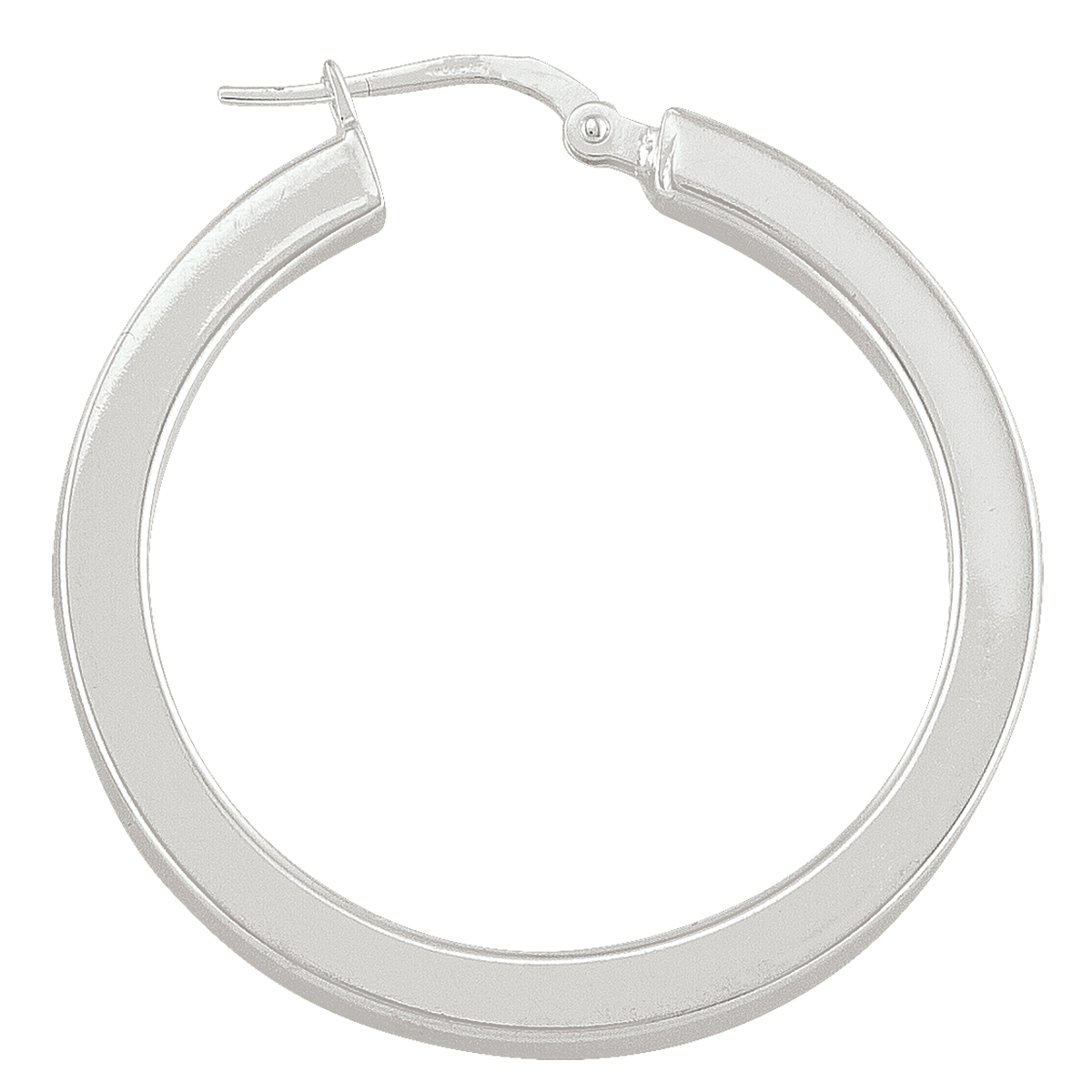 Sterling Silver Square Tubing Hoop Earring