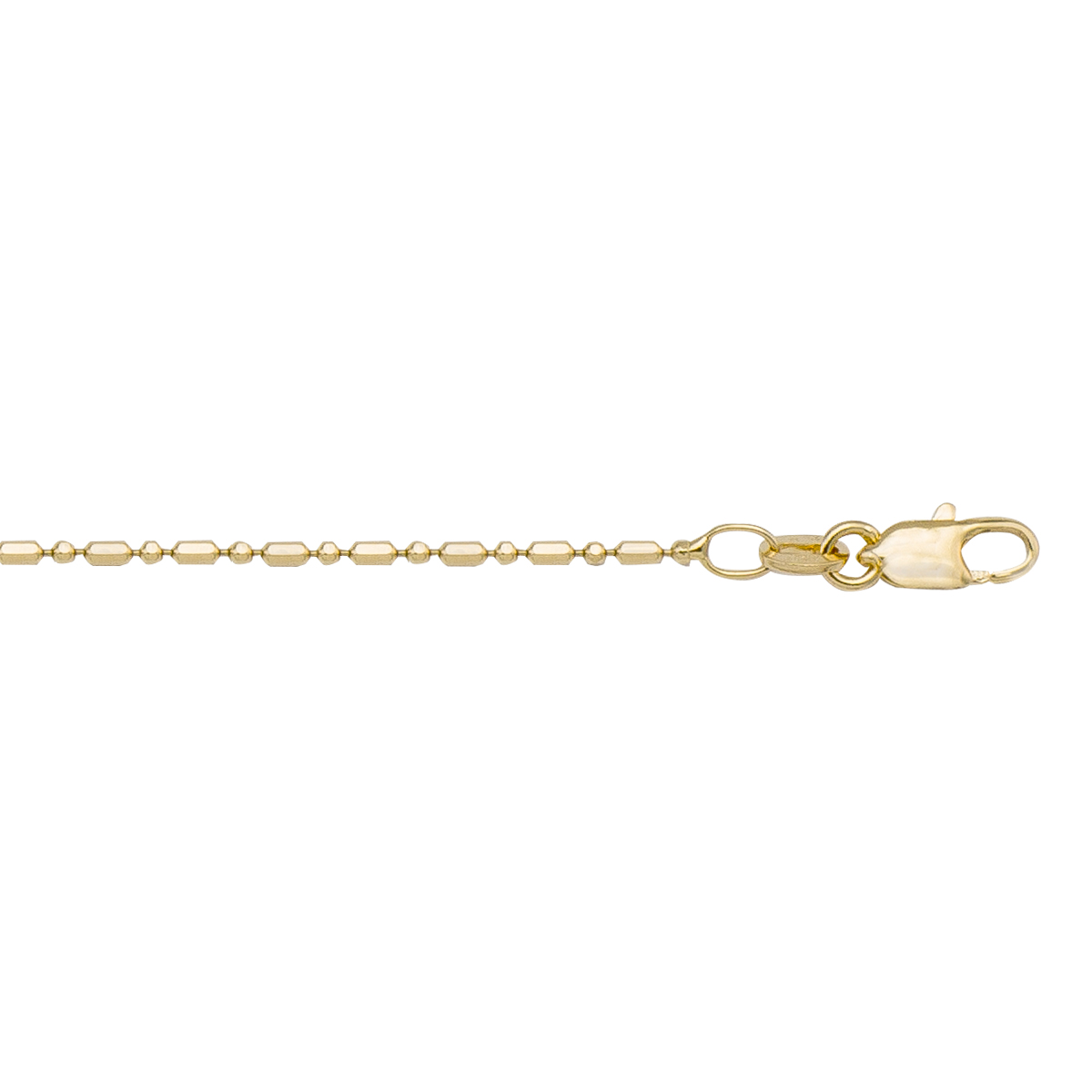 Yellow Gold Station Bead Link - 14K - 14k - 18"
