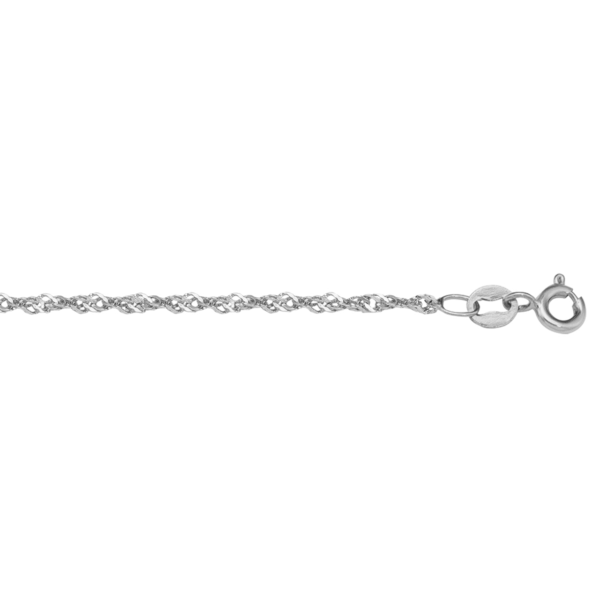 White Gold Solid Singapore Link - 10K - 10k - 20"