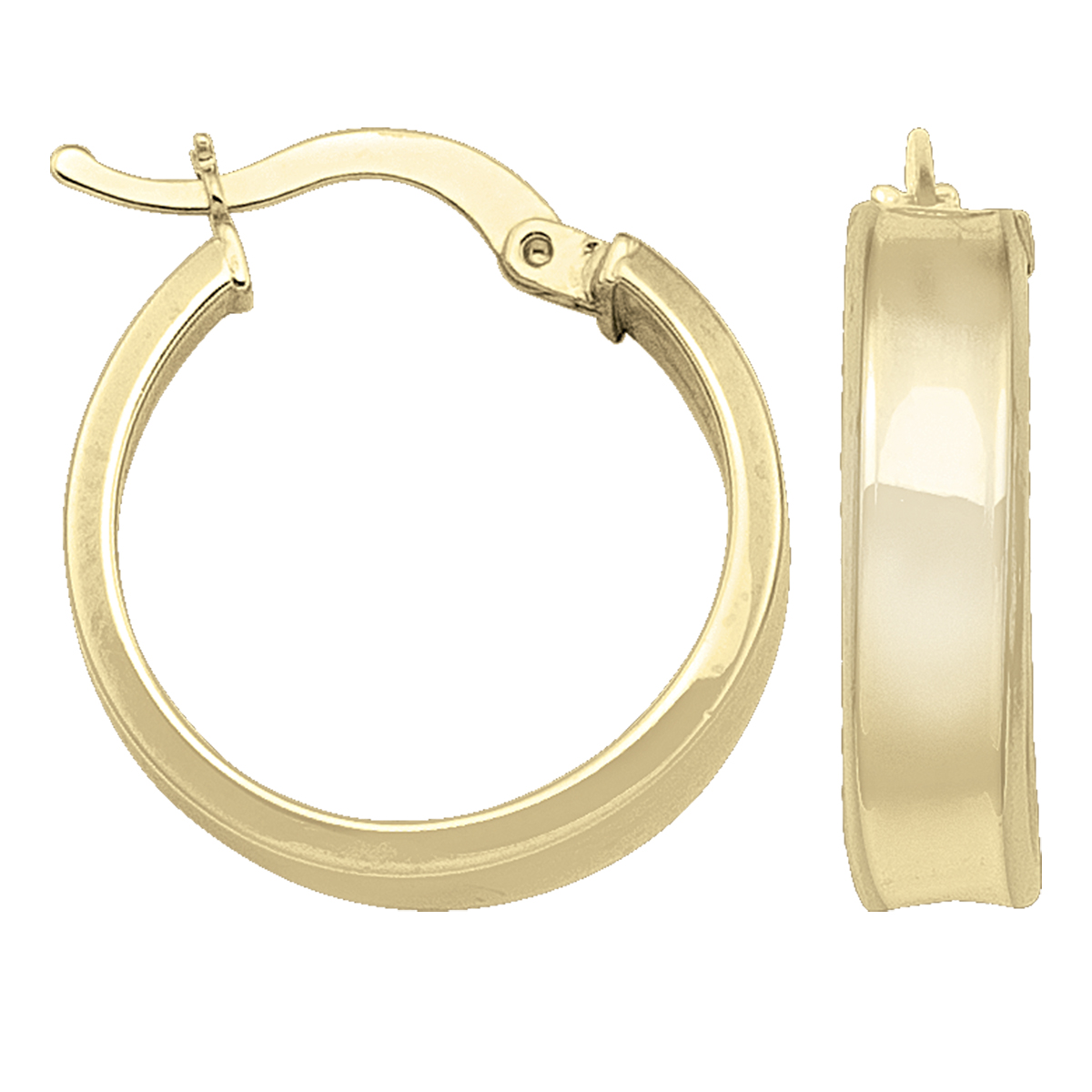 Yellow Gold Hoop Earring - 14K