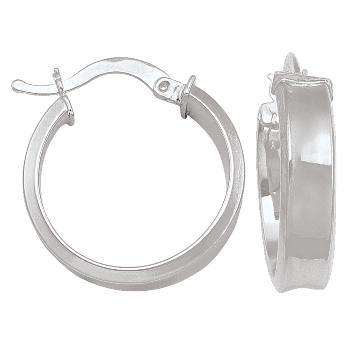 White Gold Hoop Earring - 10K
