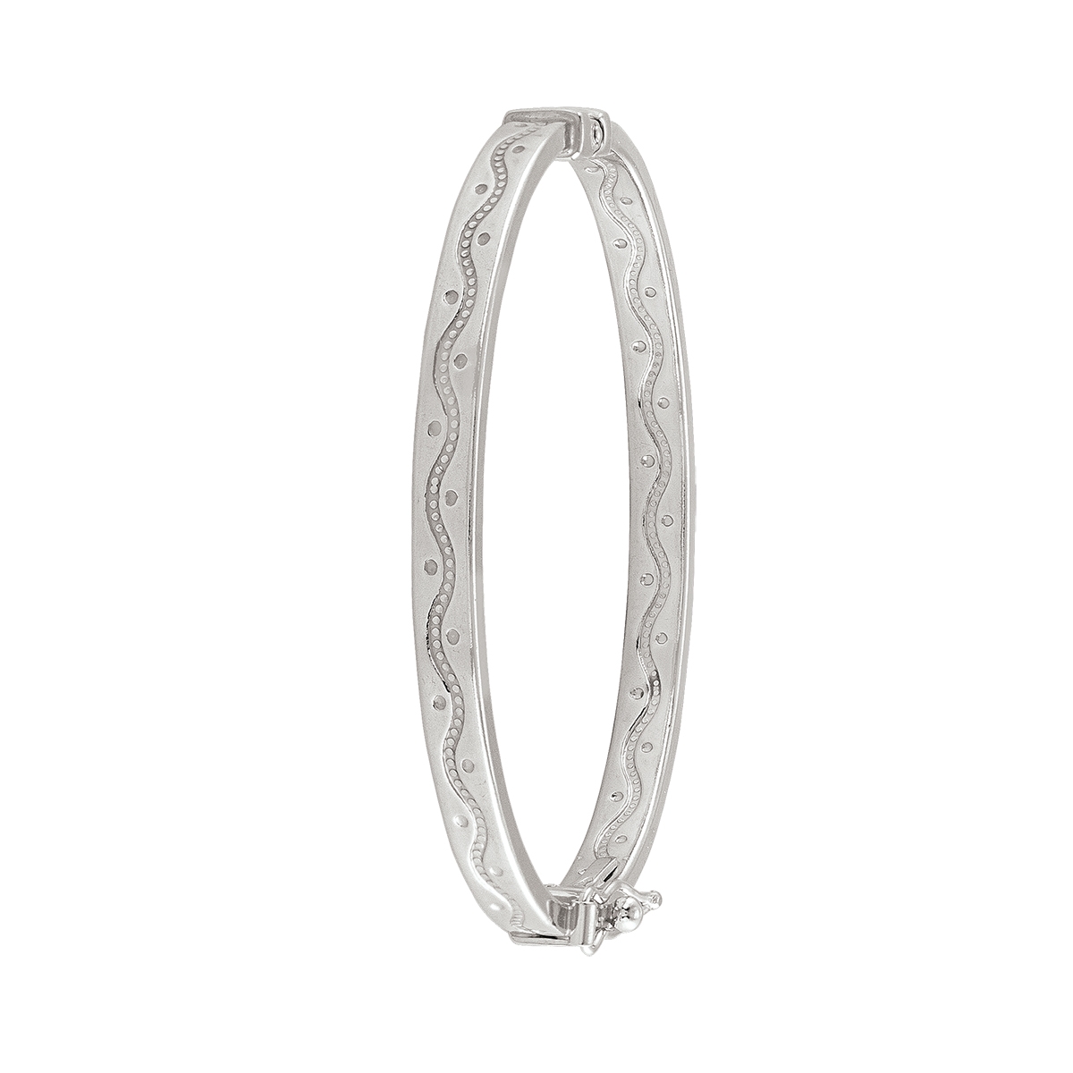 Sterling Silver Patterned Childrens'S Bangle