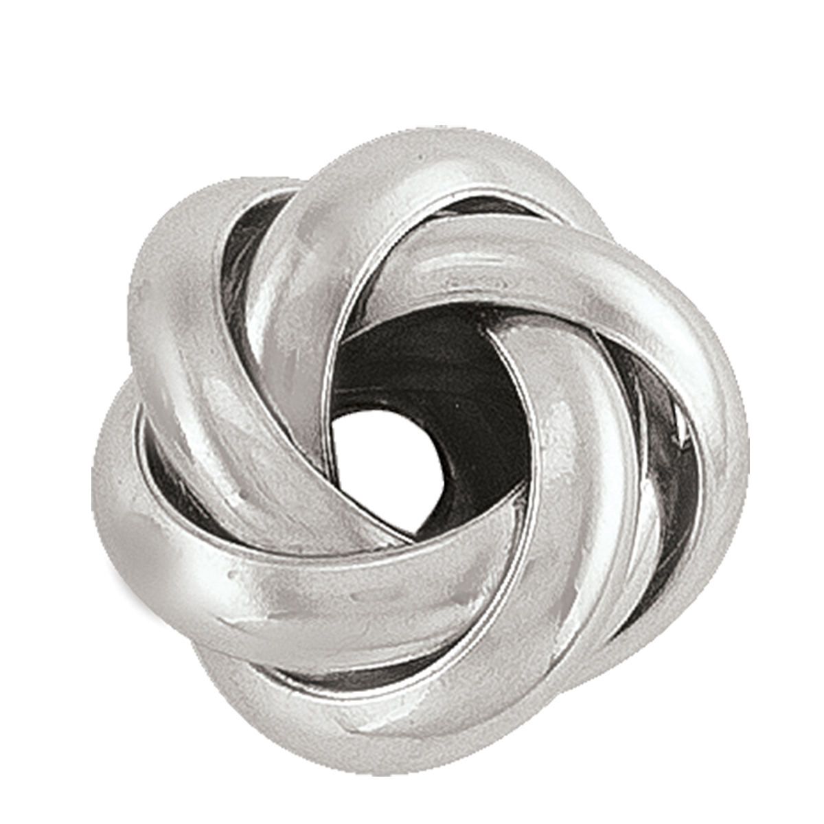 Sterling Silver Rhodium Love Knot Earring
