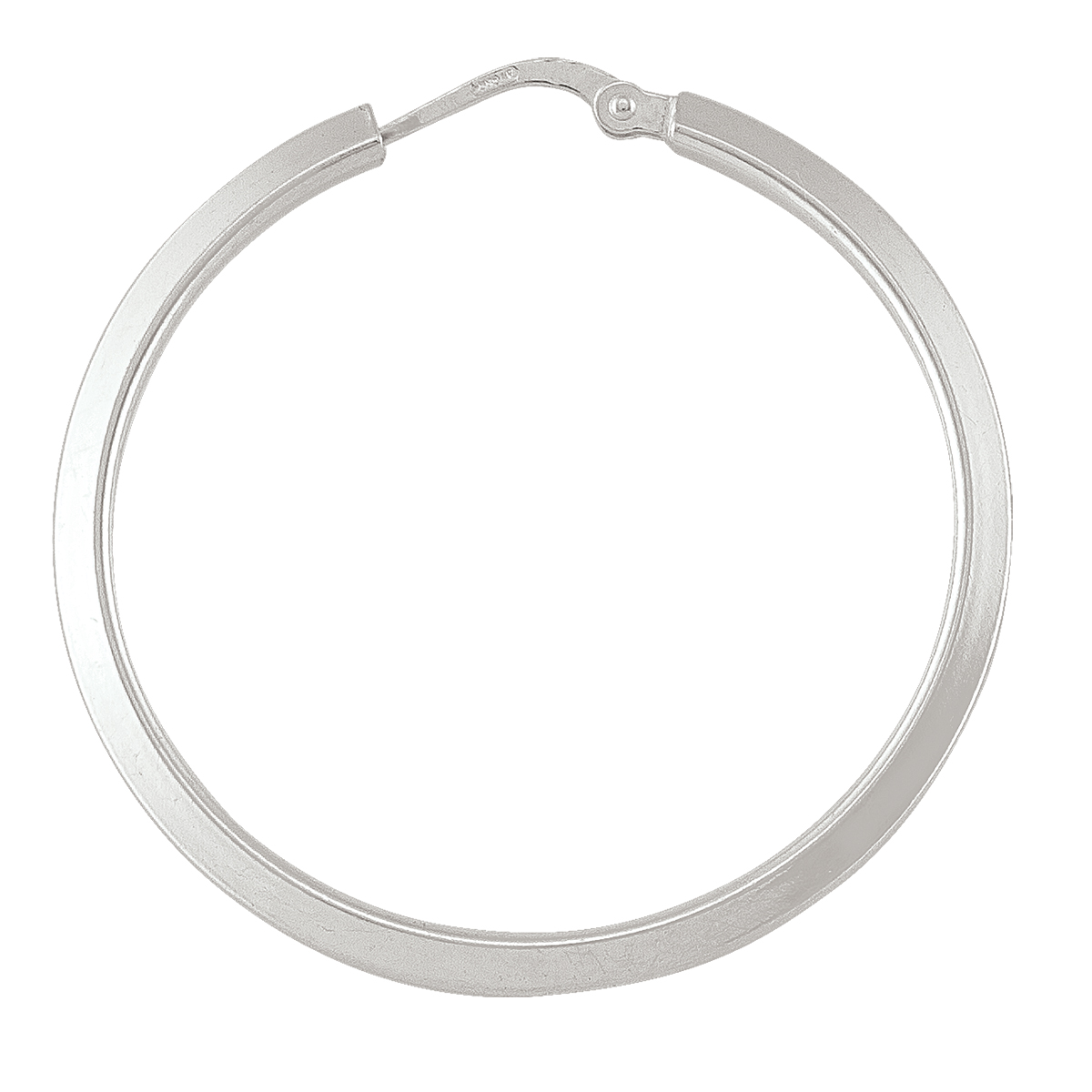Sterling Silver Knife-Edge Tubing Hoop Earring