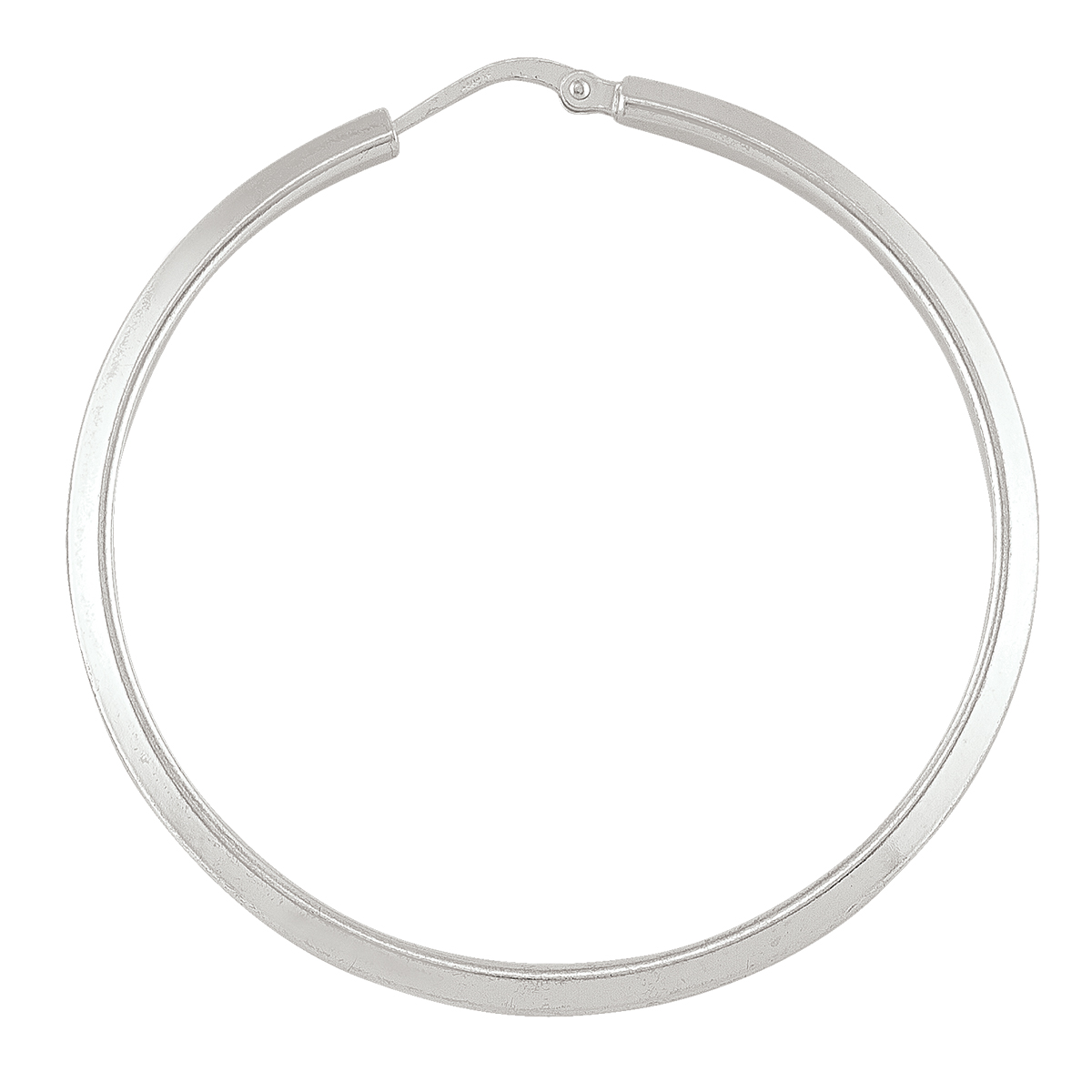 Sterling Silver Knife-Edge Tubing Hoop Earring