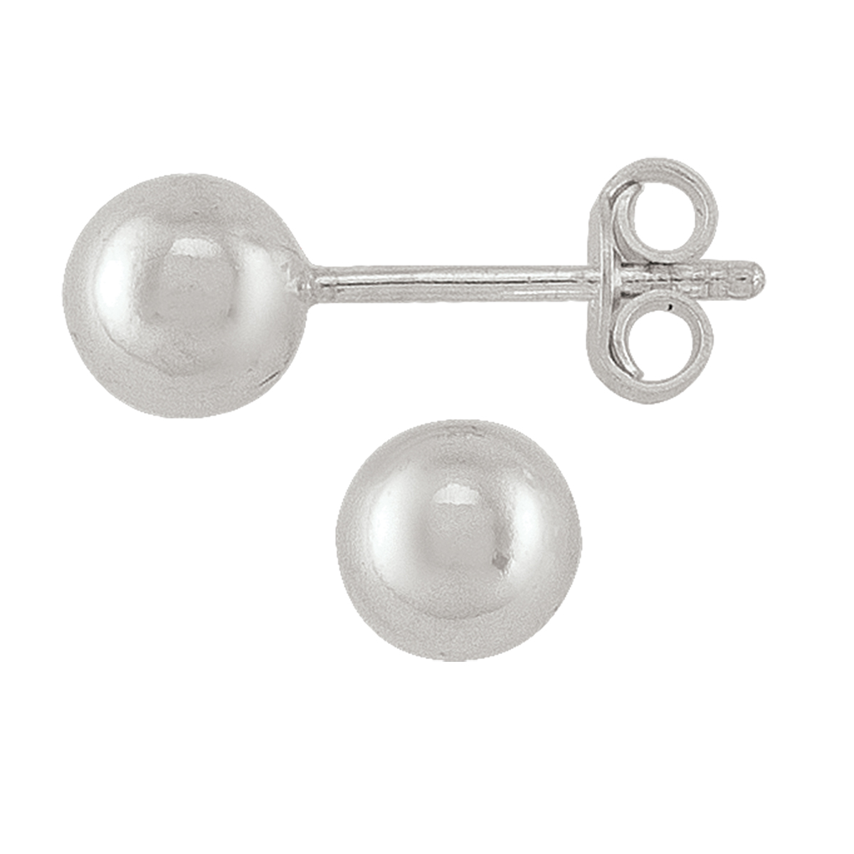 Sterling Silver 6Mm Ball Earring
