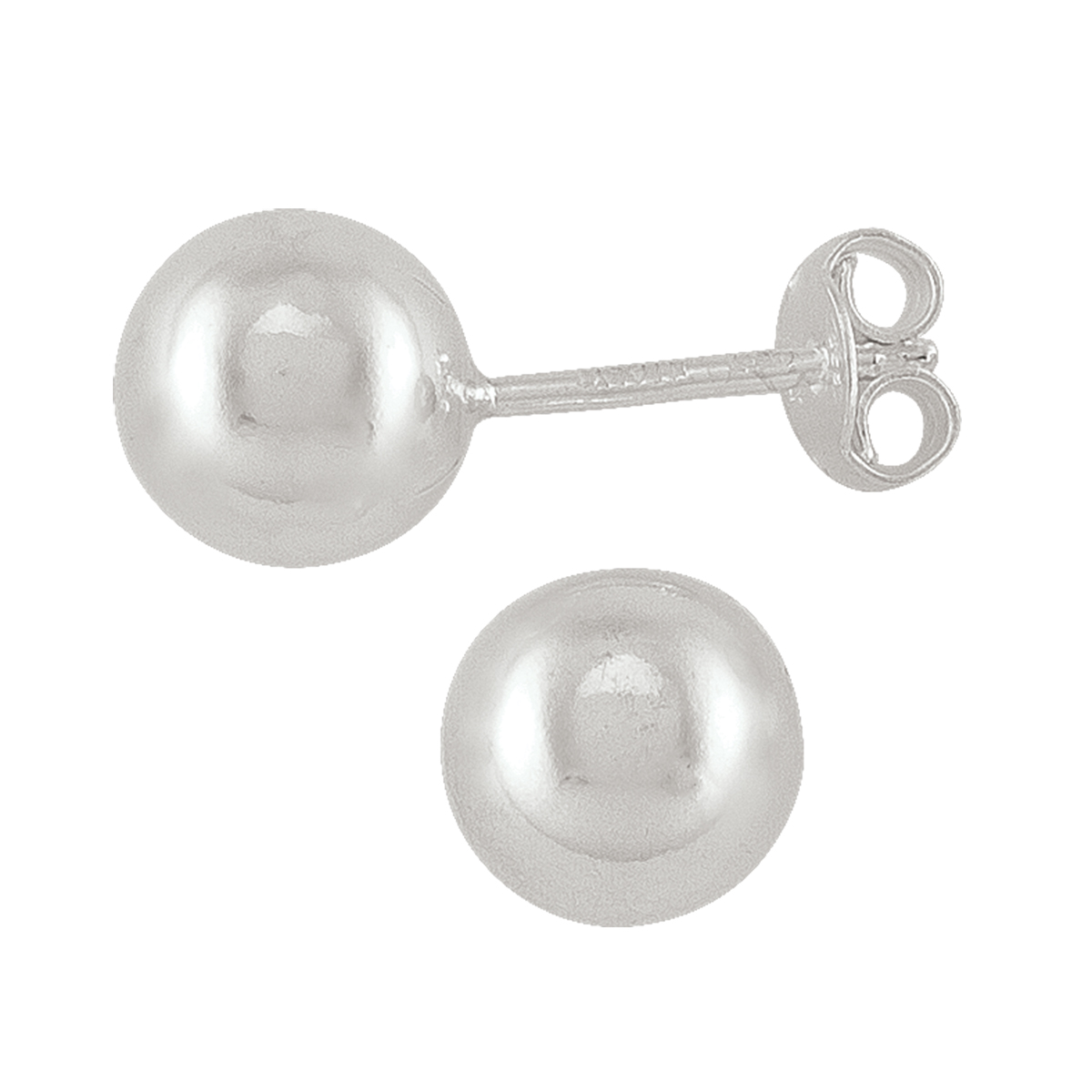 Sterling Silver 8Mm Ball Earring