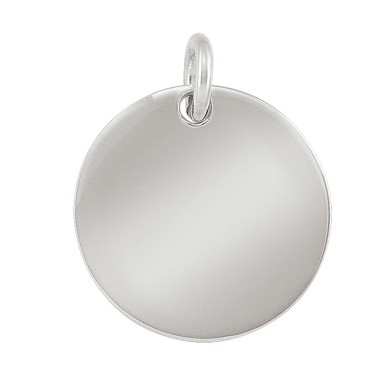 Sterling Silver Disc Tag Pendant