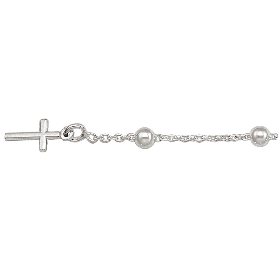 Sterling Silver Rosary Bracelet
