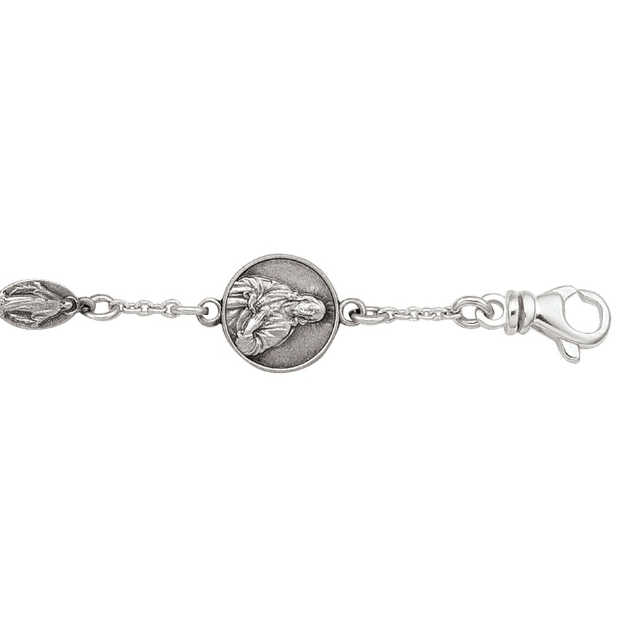 Sterling Silver Rosary Bracelet
