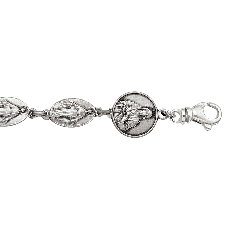 Sterling Silver Rosary Bracelet