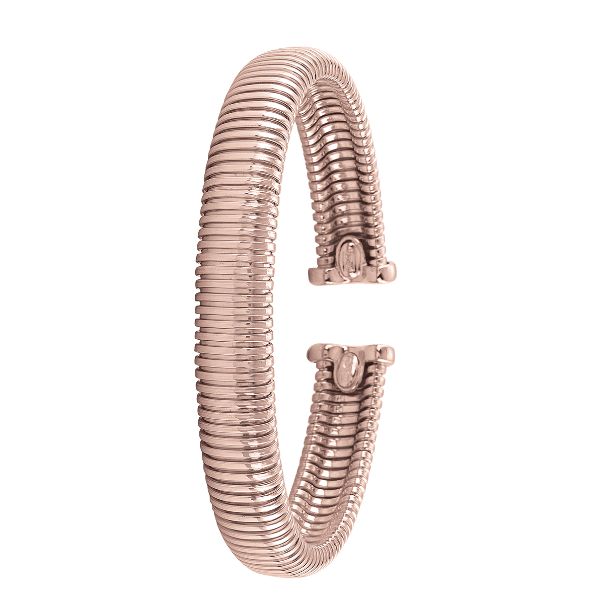 Sterling Sivler Pink Gold Palted Fancy Cuff Bangle