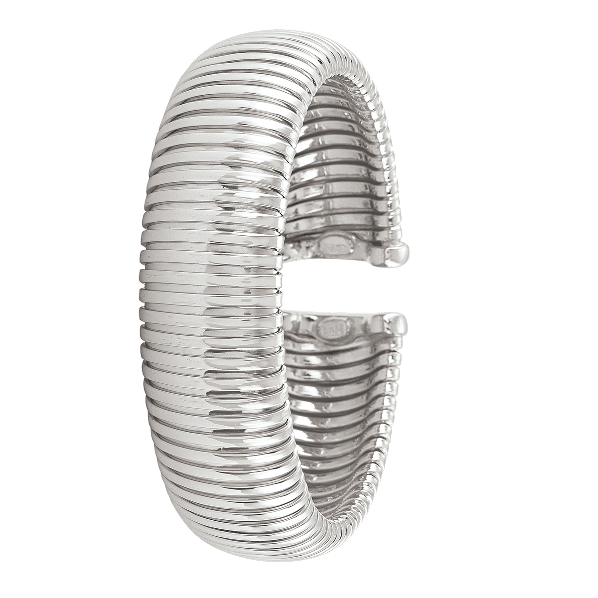 Sterling Sivler Rhodium Plated Fancy Cuff Bangle